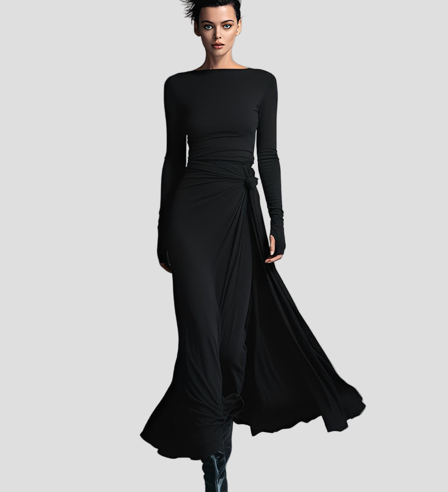 Anna - Elegancka Sukienka z Elastycznej Tkaniny i Efektem Modelującym