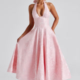 Bryza - Sukienka midi z głębokim dekoltem z tyłu