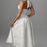 Bryza - Sukienka midi z głębokim dekoltem z tyłu