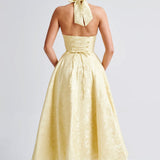 Bryza - Sukienka midi z głębokim dekoltem z tyłu