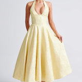 Bryza - Sukienka midi z głębokim dekoltem z tyłu