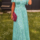 Jagna – Elegancka sukienka maxi z dekoltem w serek