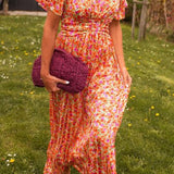 Jagna – Elegancka sukienka maxi z dekoltem w serek